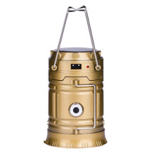 Solarbetriebene, wiederaufladbare Campinglaterne, helle und weitreichende Ausleuchtung mit zusammenklappbarem Design, tragbare Lampe für Notfälle,