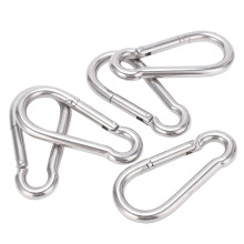 Kletterkarabiner mit Verriegelung, robuste Edelstahlkarabiner mit Federhaken, vielseitig einsetzbar für Indoor- und Outdoor-Ausrüstung,