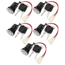 Interruptor de encendido de cerradura eléctrica para puerta, cerradura de llave de encendido de nailon ignífugo, cerradura eléctrica de dos cables