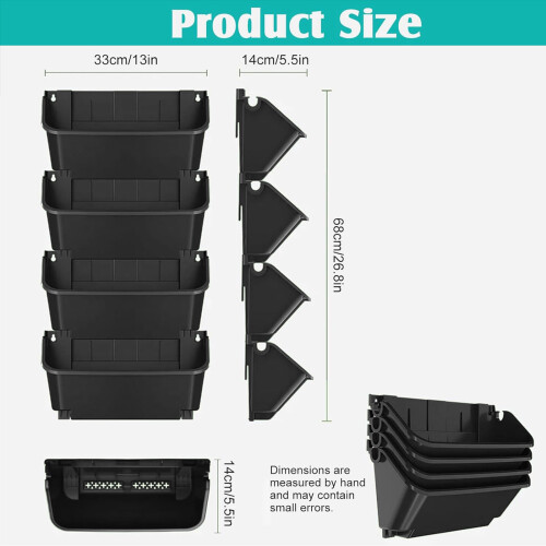 Stackable Modular Wall Planter With Auto Watering Feature Easy 1