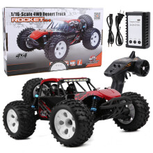 Camion RC Brushless per il deserto, robusto su tutti i terreni, sistema 4WD, radiocomando 2.4G, batteria LiPO da 7.4V, telaio composito ultra