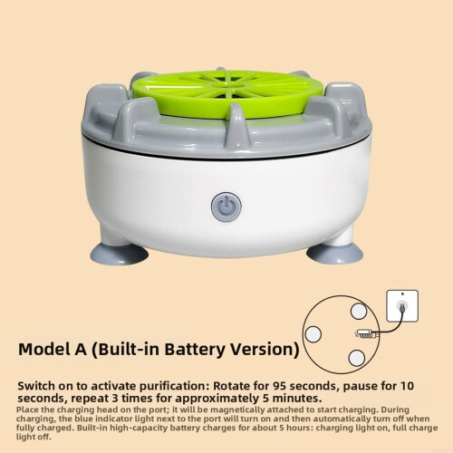 Rotatable Fruit And Vegetable Purifier With Automatic Cleaning And USB Charging Rotating Veggie Washer Kitchen Gadget 1