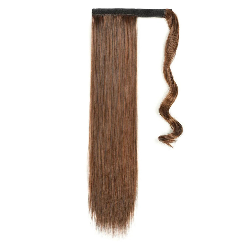 Unisex Light 22Inch Ponytail Hair Extension Clipin Wraparound Style Model 2M30