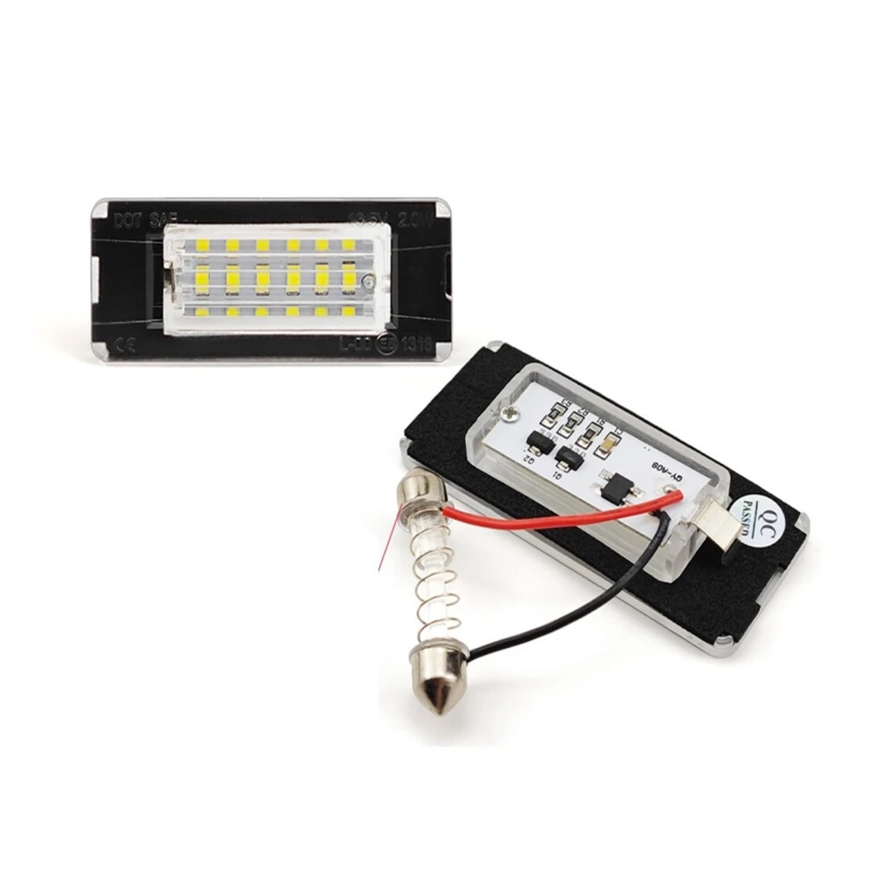 Led License Plate For Mini Cooper R56 R57 R58 R59, Canbus Error 6000K Waterproof Light/White 9323874508016