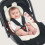 Newborn Cushion for Strollers Carriers  Elasticity Shockproof Padding Secure Grip Bottom Beige 3
