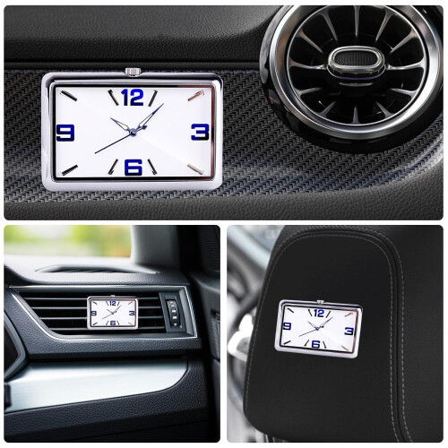 Stylish Car Dashboard Clock with Accurate Time Display, Waterproof Design, Stainless Steel Shell 2