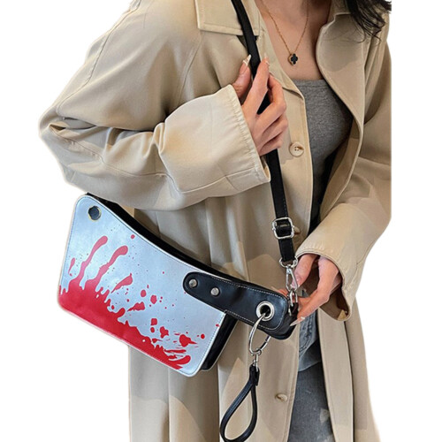 Lovely Knife Shape Purse Cute Single-Shoulder Bag Small-Silver