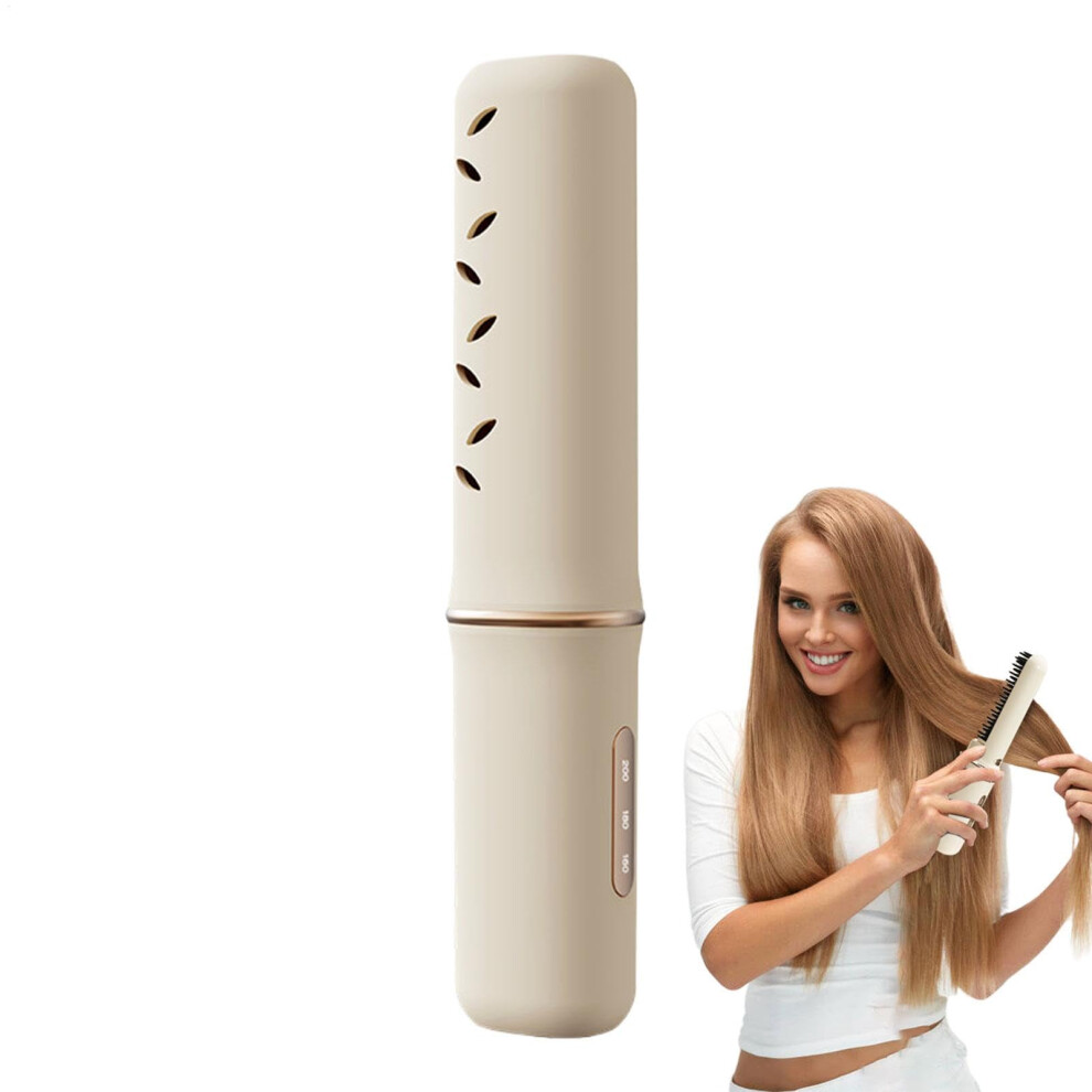 Cordless Ionic Hair Straightener Brush with Fast Heating and Negative Ion Care for Travel