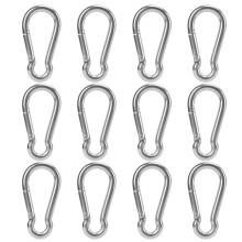 Mehrzweck-Karabiner aus Edelstahl, robuste, rostfreie Federclips für Rucksäcke, Schlüsselanhänger, Seile, Camping, Wandern, Angeln,