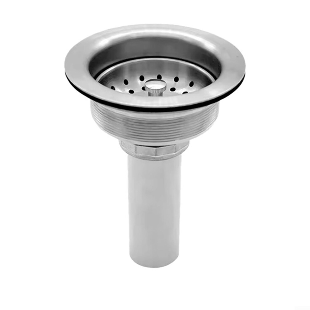 Stainless Steel Kitchen Sink Drain Strainer Anticlogging 3.5Inch Opening For 1.5Inch Pipe Brushed Finish 9001264363062