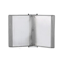WallMounted A4 Flipbook Display Poster, Grey File Holder for Wall Mounting, 13 x 9 x 3.15 Inches, Grey