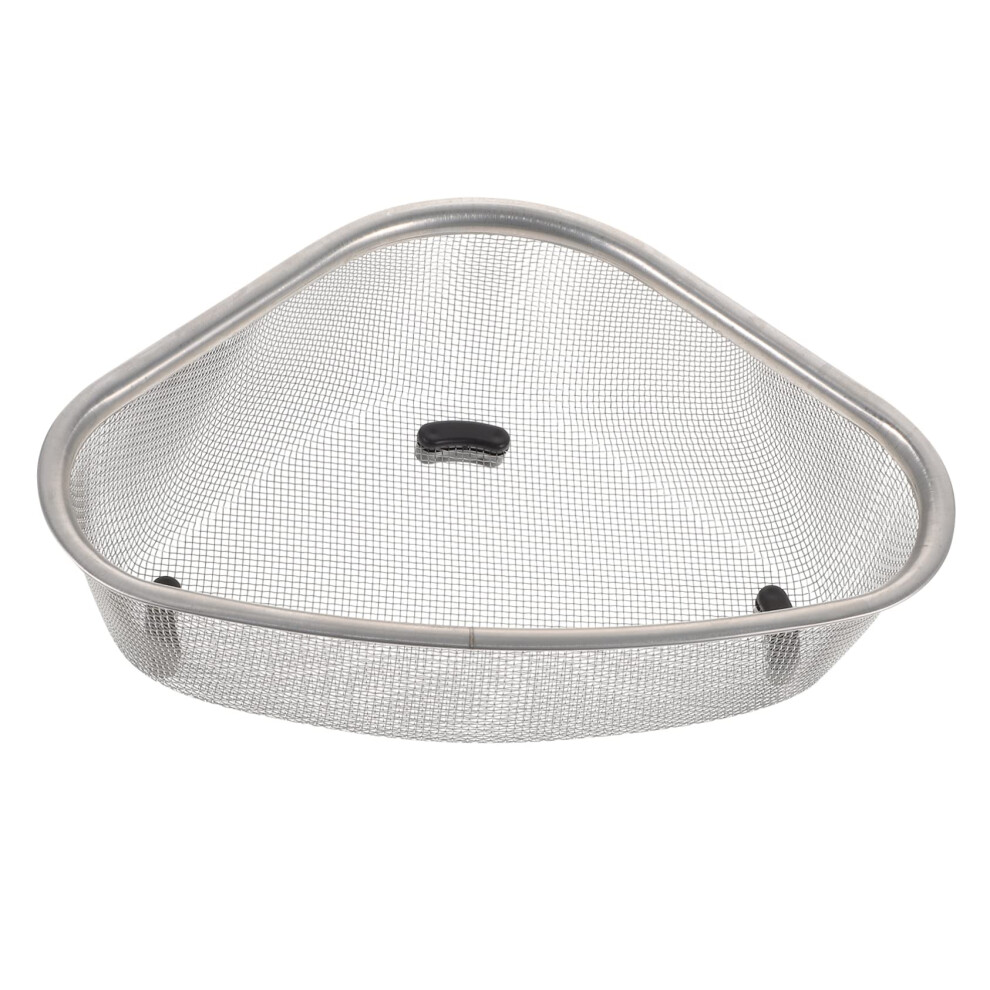 Triangle Drain Basket Stainless Steel Kitchen Sink Strainer Corner Draining Colander Vegetable Washing 9323874508979
