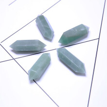 Quartz Decoration Natural Dongling Jade Double Tip Pillar Six Prism, 45 cm, Degauss, Set Of 5