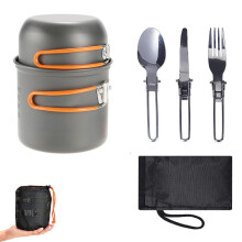 Équipement de cuisine extérieure, réchauds de camping avec poignées antidérapantes et isolantes, en aluminium anodisé léger et non toxique