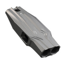 Notfallpfeife für Outdoor-Survival, Material: Titanlegierung, lauter Ton bis zu 120 Dezibel, Doppelrohr-Design, Überlebenspfeife mit Trageschlaufe,