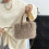 Elegant and Versatile Shoulder Bag Plush Handbag Perfect-Camel 5