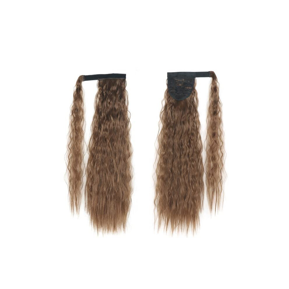 Unisex Ponytail Extensions Synthetic Hair Wrap Around Clipin Ponytail 22 Inches Color 12 Natural Hairpiece Headwear For Women