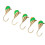 Πλάνοι πάγου Tungsten Ice Jigs, εξαιρετικά ευαίσθητα, με λάμψη, σε σχήμα δάκρυ, ευαίσθητο 2