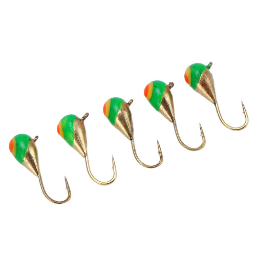 Πλάνοι πάγου Tungsten Ice Jigs, εξαιρετικά ευαίσθητα, με λάμψη, σε σχήμα δάκρυ, ευαίσθητο 2