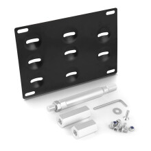 Car Front License Plate Mount Frame Bracket Aluminum License Plate Relocator Tow Hook