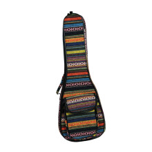 Rainbow Color Ukulele Bag, Ethnic Style Padded Storage Case With Zipper, TravelReady Pouch Fits SopranoTenor Ukulele