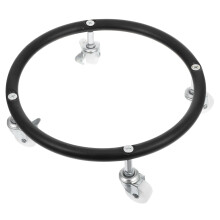 Gas Bottle Holder With Wheels And Brake, Movable Cylinder Bracket, Propane Tank Stand, Black Steel Frame For Home Use