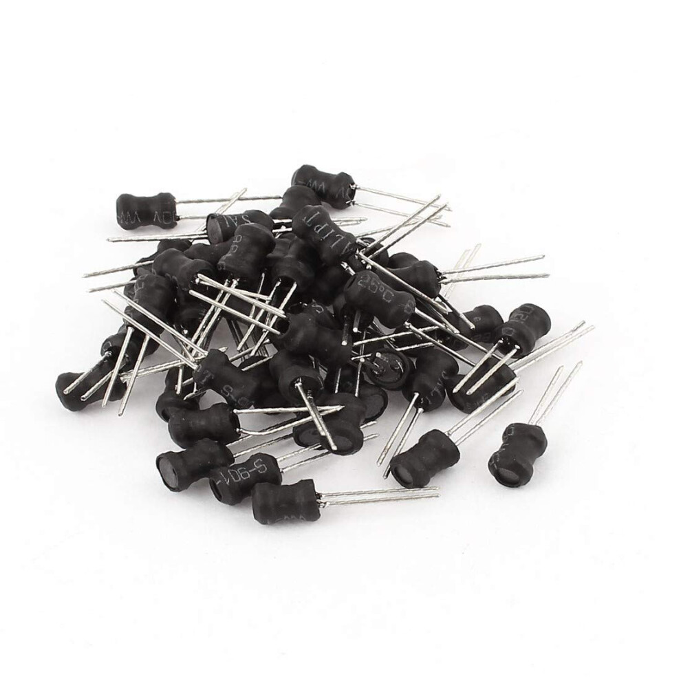 50 Pieces 100 H 500 Ma 5 X 7 Mm 10% Tolerance Shielded Radial Lead Inductor Black 9001264364328
