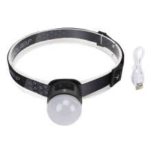 Leichte, kompakte Stirnlampe mit 180 verstellbarem Kopf, wiederaufladbarem Akku und COB-Lichtquelle für Outdoor-Sportarten