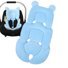 Toddler Stroller Mat DoubleSided Cushion Breathable Seat Pad Ergonomic Pushchair Liner For Summer Winter Comfort Blue