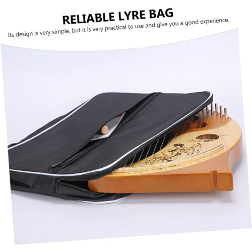 Bag Handheld Lightweight Polyester Storage Pouch With Extra Pocket For Tuning Clips, Compatible With Tone Lyres 2