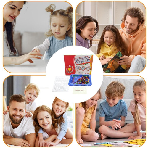 Weaving Loom Set, Sensory String Board with Colorful Ropes  Sewing Project Kits 2