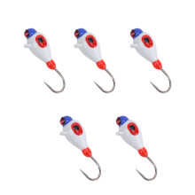 Micro5Mm Eisangelköder, robuste und attraktive Haken für Süß- und Salzwasser, scharfe Spitze durch wiederholtes Schleifen, leuchtend lackiert mit