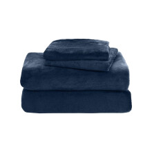 Zachte pluche fleece lakens, queensize, superzachte polar fleece beddenset met diepe hoeslakens, volledig elastische hoeslakens voor een veilige