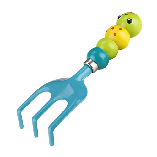 Small garden rake for children, animalshaped handle, practical, nonslip.