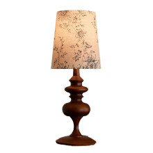 Vintage Fabric Desk Lamp Industrial Style Solid Wood Bedside Table Lamp for Bedroom Study Room Decoration Lighting