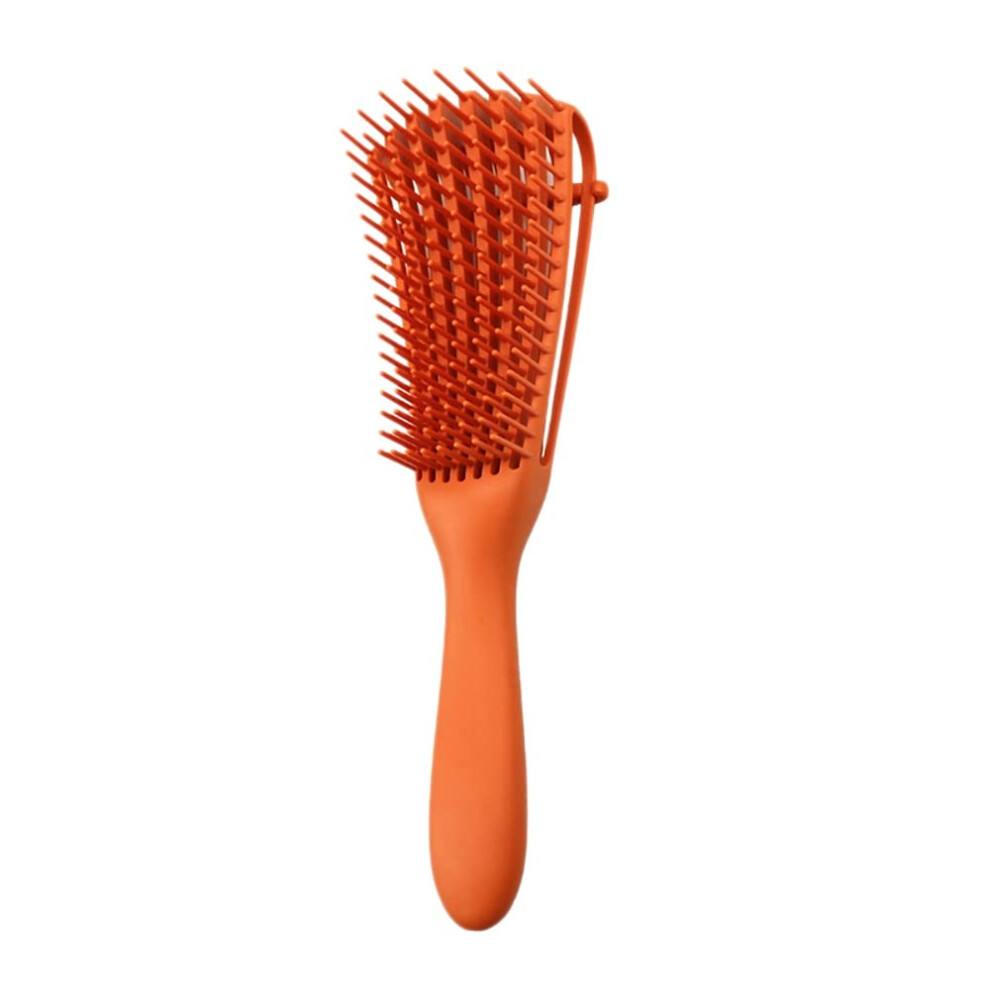 Orange Detangling Hair Brush For 3A To 4C Curly Hair With Gentle Scalp Massage And Ergonomic Handle