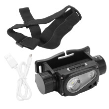 Wiederaufladbare LED-Stirnlampe für Outdoor-Abenteurer, wasserdichtes Design, lange Akkulaufzeit, Komfort und Fokus, verstellbares Gummiband, ideal
