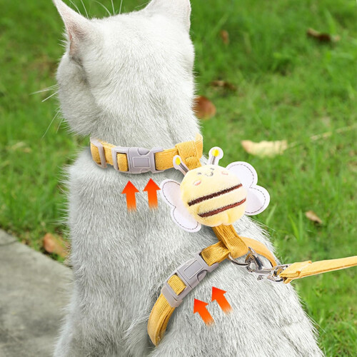 Adjustable cat harness, breathable mesh fabric, adjustable, for small to mediumsized cats. Ref: 7384 1