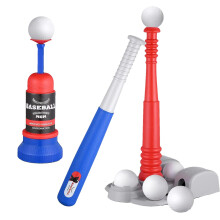 Baseball Tea Ball  Toddler Toy Toddler Outdoor Baseball Starter Game  Plastic Bat Ball Game and Tea, Ideal for Beginners
