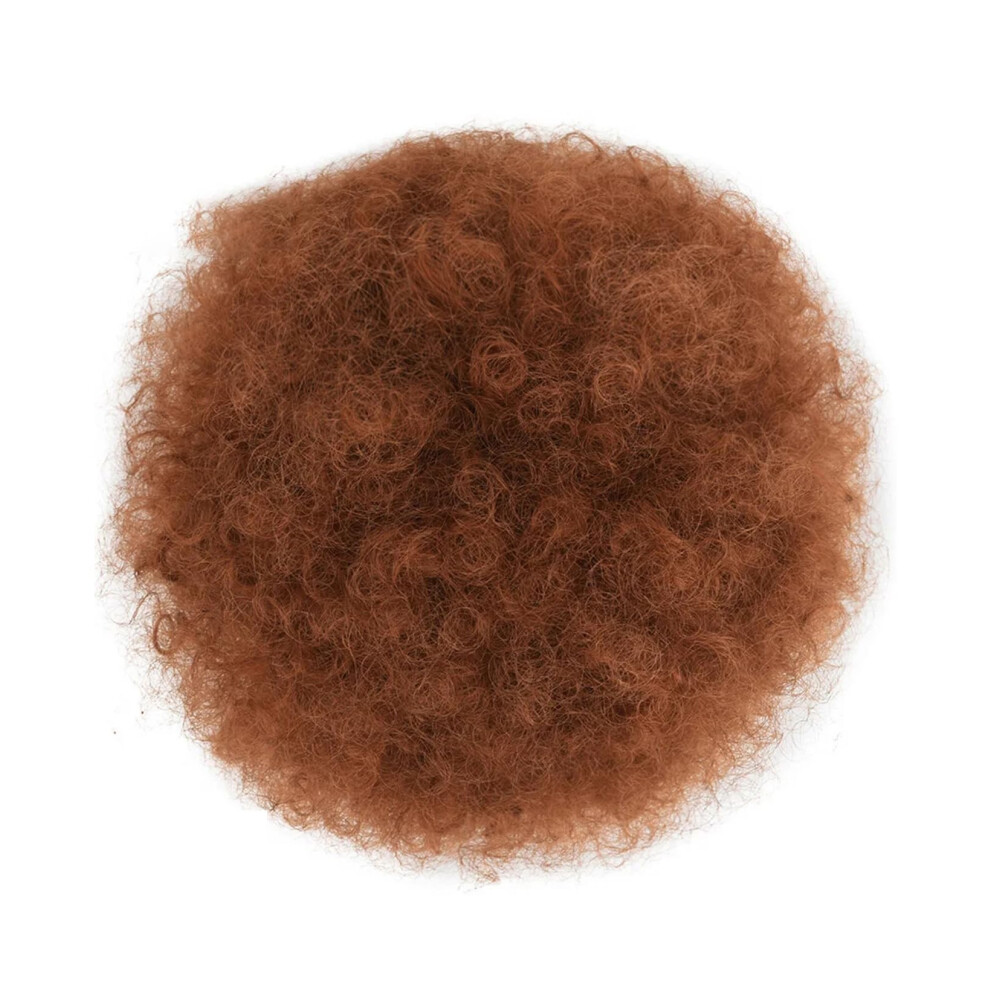Unisex Women Synthetic Hair Bun 8Inch Afro Puff Chignon Hairpiece, Drawstring Updo Clip Hair Extensions, 1 Pc