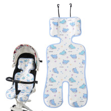 Cushion Cooler Mat Pram Cushion Liner Stroller Car Seat Liner Breathable Cooling Pad Blue Whale Design