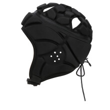 Casco blando para rugby, casco protector transpirable acolchado con espuma EVA, correa ajustable para la barbilla y orificios de ventilación.