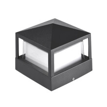 Moderne quadratische Zaun- und Terrassenleuchte aus Aluminium für den Außenbereich, energiesparende, wasserdichte Lampe (IP65) für die