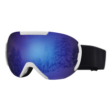 Occhiali da sci OTG per uomo, donna e ragazzo, occhiali da snowboard in schiuma a triplo strato con cinturino elastico regolabile, occhiali invernali