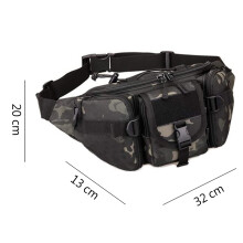 Bolsa de cintura tática, pochete de nível militar com compartimento multifuncional para aventuras ao ar livre.