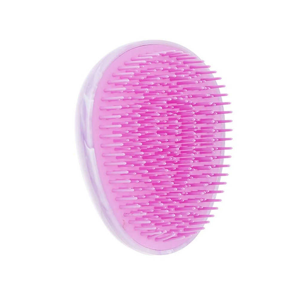 Purple Detangling Brush With Flexible Bristles For Wet And Dry Hair, Pain And Easy To Clean, Cloudy