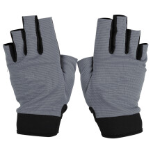 Luvas para pesca e atividades ao ar livre, com palma de silicone antiderrapante, garantindo segurança e conforto para homens e mulheres (Azul XL)