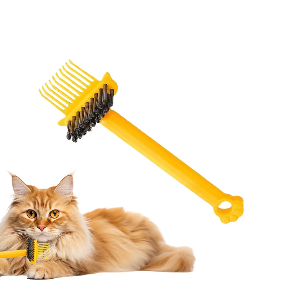 Yellow Hair Brush Cleaner Portable Tool For Hairbrushes Comb Cleaner Rake Remover Quick Cleaning For Home And Salon Use