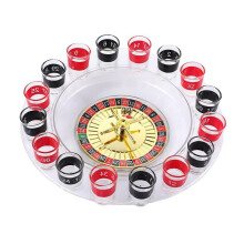Lucky Wheel Entertainment Turntable Drinkware Game Turntable Bar Accessories Glass Drinking Games for Adults Casino Games 16 Cups