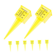 Rain Gauge 8Piece Clear Plastic Water Gauge For Garden And Lawn, Weatherproof Rainfall Monitoring For Irrigation
